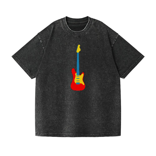 Retro 80s Guitar Red Vintage T-shirt