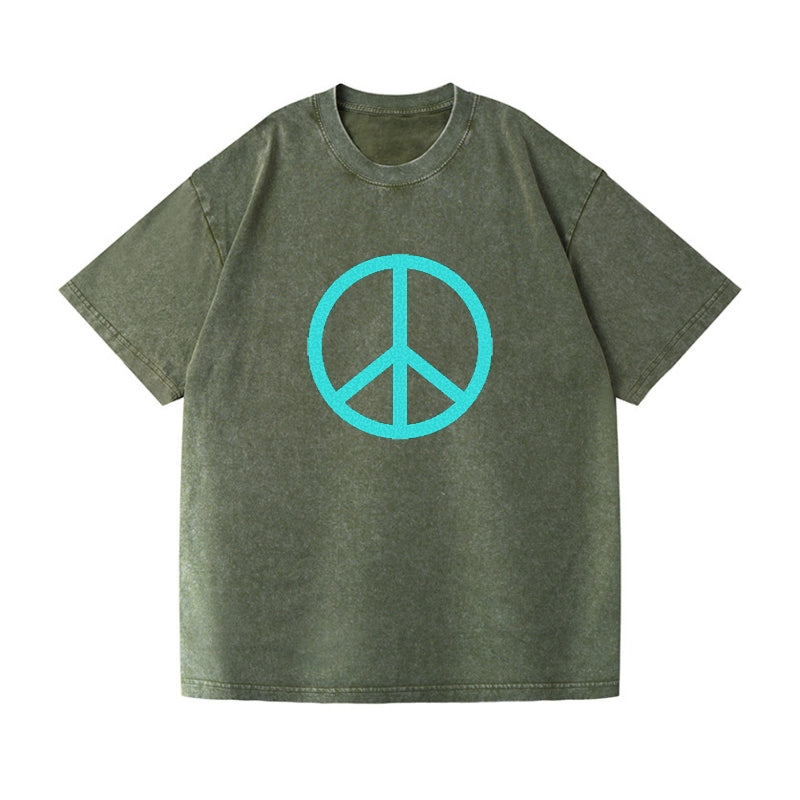 Retro 80s Peace Sign Blue Hat