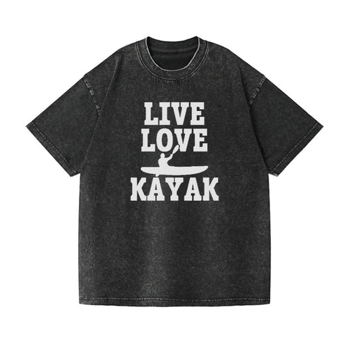 Live Love Kayak Vintage T-shirt