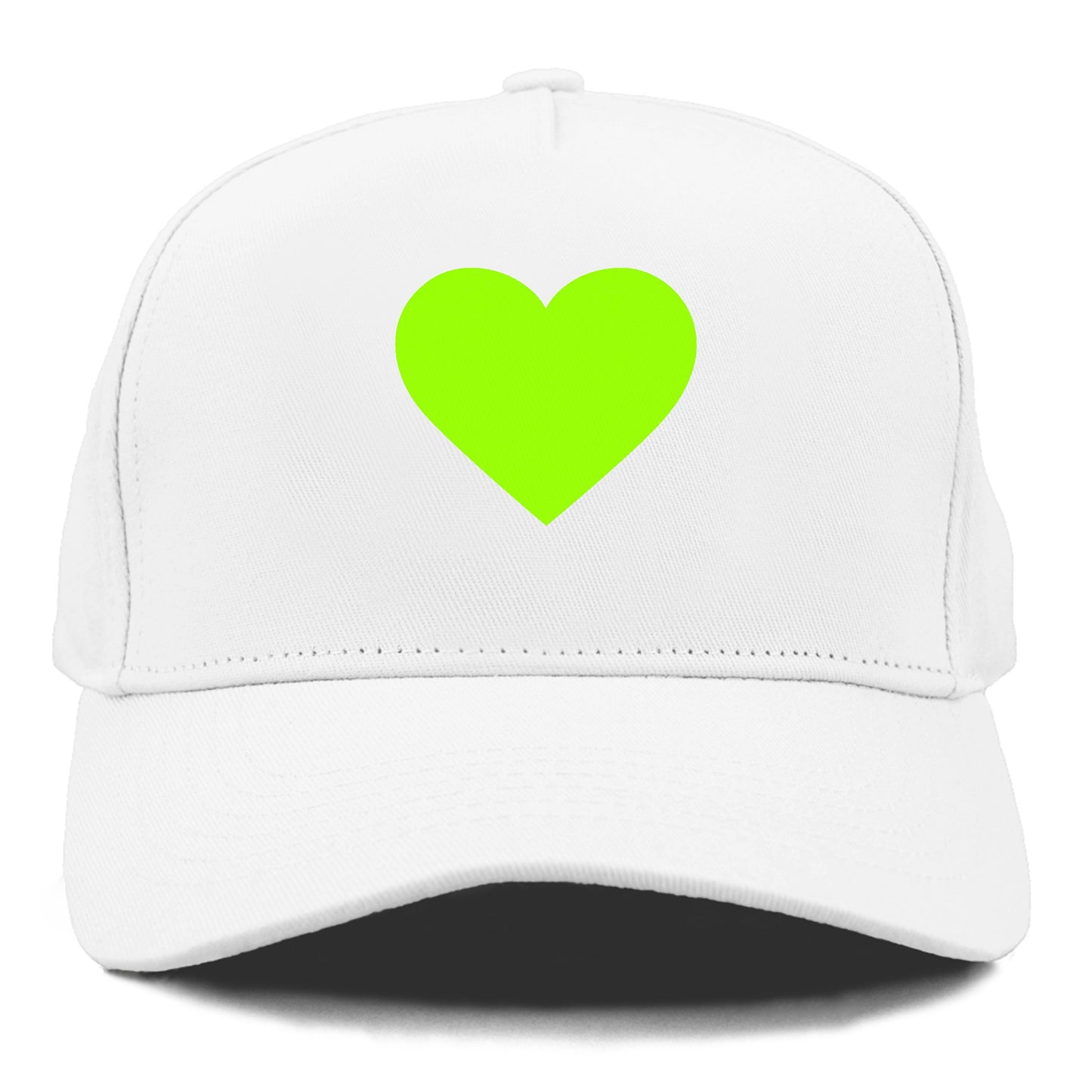 Retro 80s Heart Green Hat