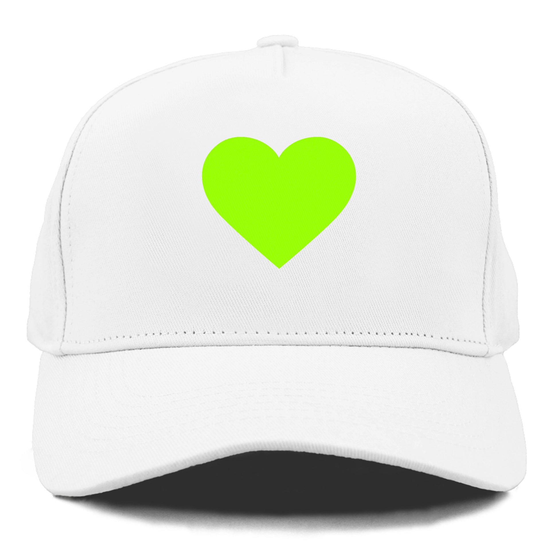 Retro 80s Heart Green Hat