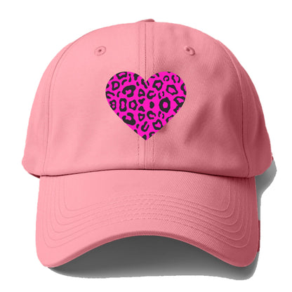 Retro 80s Heart Cheetah Print Hat