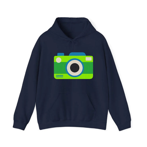 Retro 80s Camera Green Hooded Sweatshirt