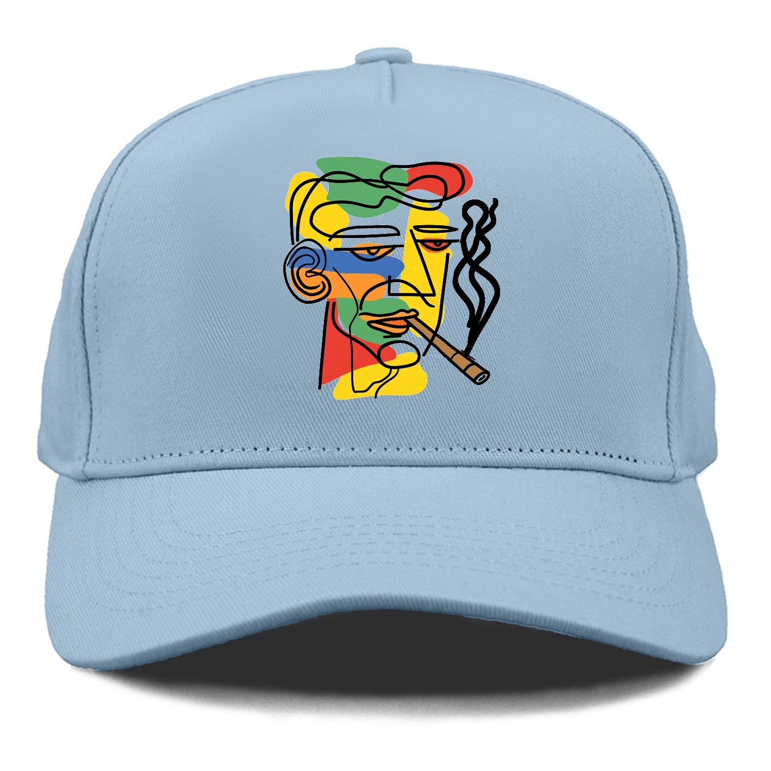 Smoky Vibes Abstract Line Art Hat