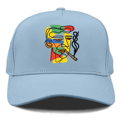 Smoky Vibes Abstract Line Art Hat