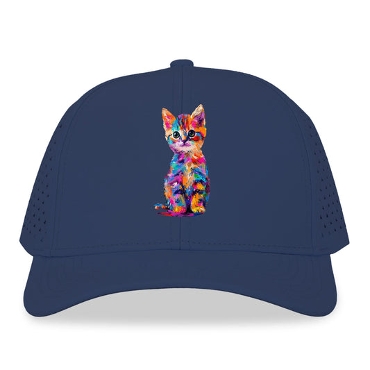 Rainbow Kitten Brushstroke Beauty Hat