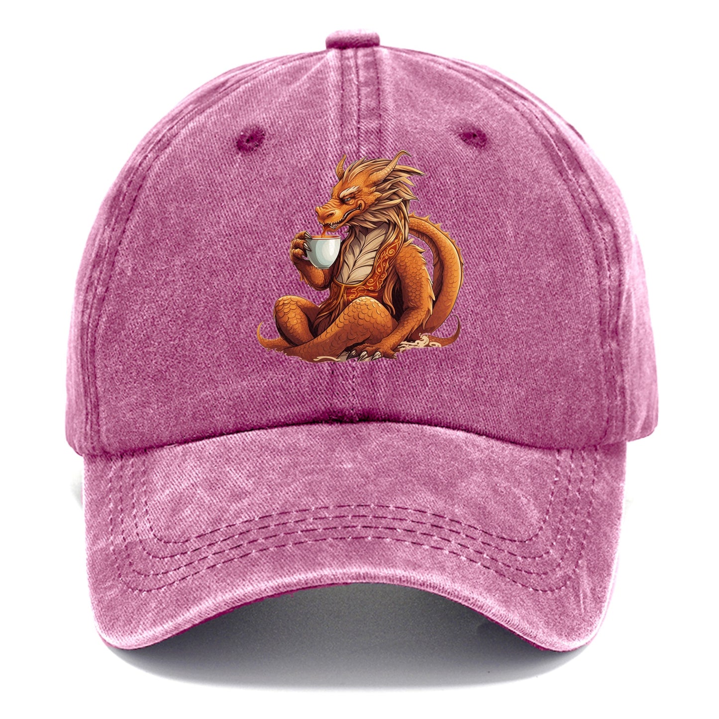 dragon drinking coffee Hat