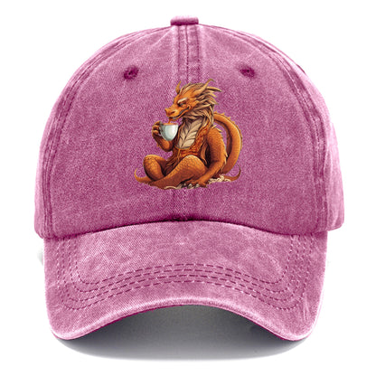 dragon drinking coffee Hat