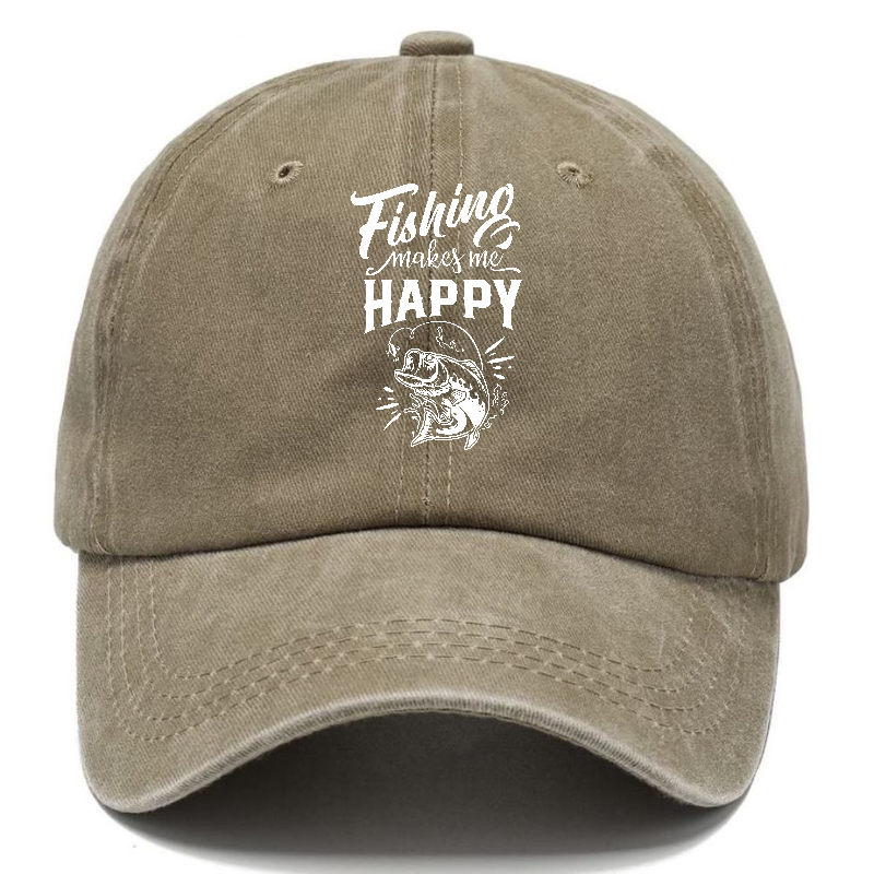 Fishing makes me happy Hat