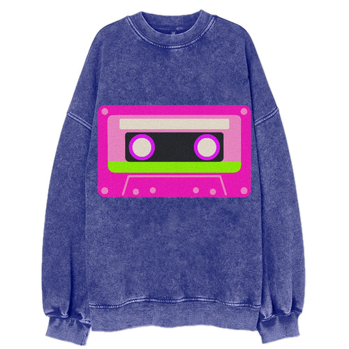 Retro 80s Cassette Pink Vintage Sweatshirt