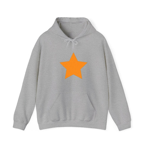 Retro 80s Star Orange Hooded Sweatshirt