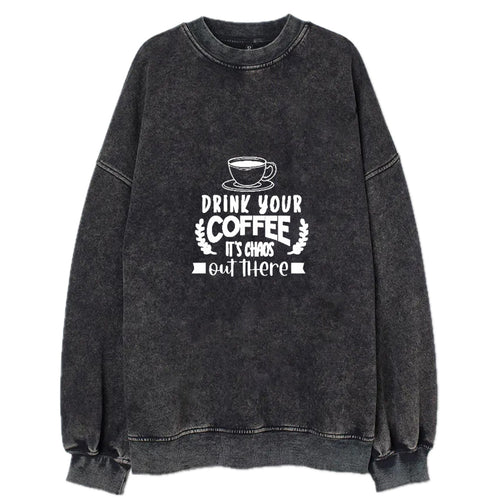 Caffeine Chaos: Brew Your Daily Fix With Style Vintage Sweatshirt