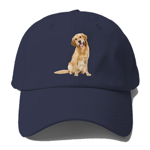 Joyful Golden Retriever With A Radiant Smile Baseball Cap For Big Heads