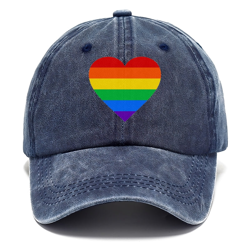 raindow heart Hat