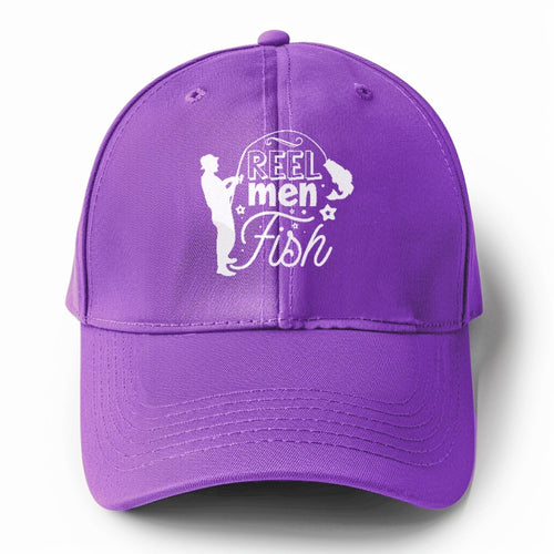 Reel Men Fish Solid Color Baseball Cap