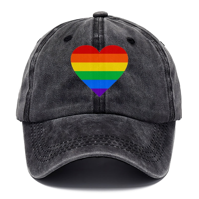 raindow heart Hat