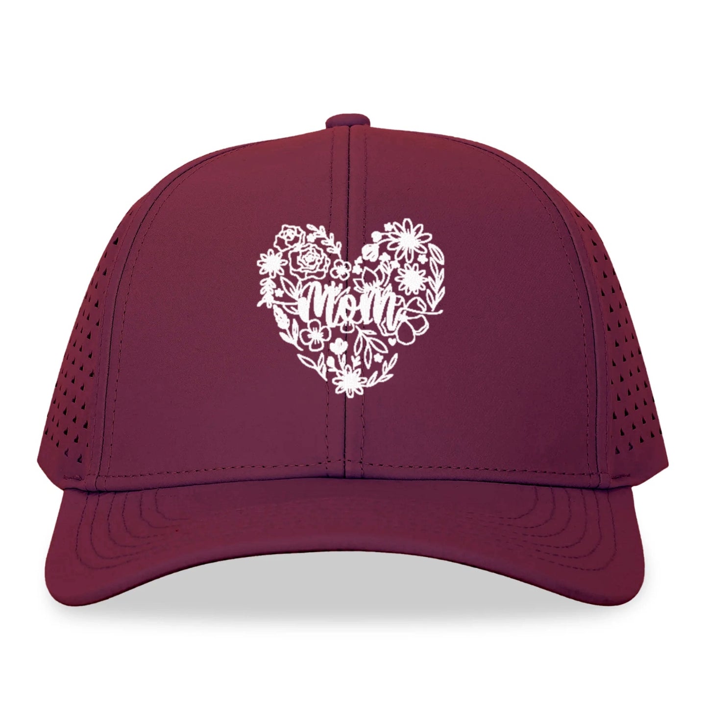 mom floral heart Hat