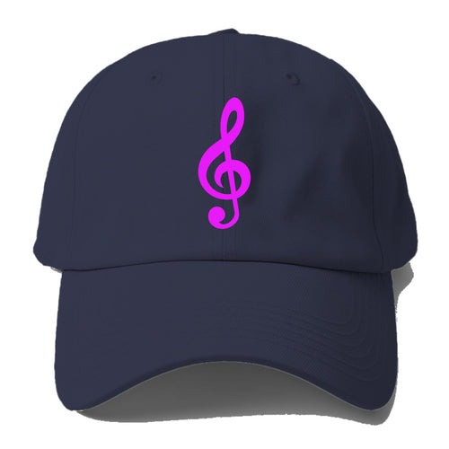 Retro 80s Music Note Purple Baseball Cap