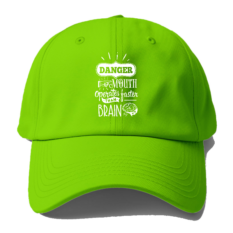 Danger mouth operates faster than brain Hat