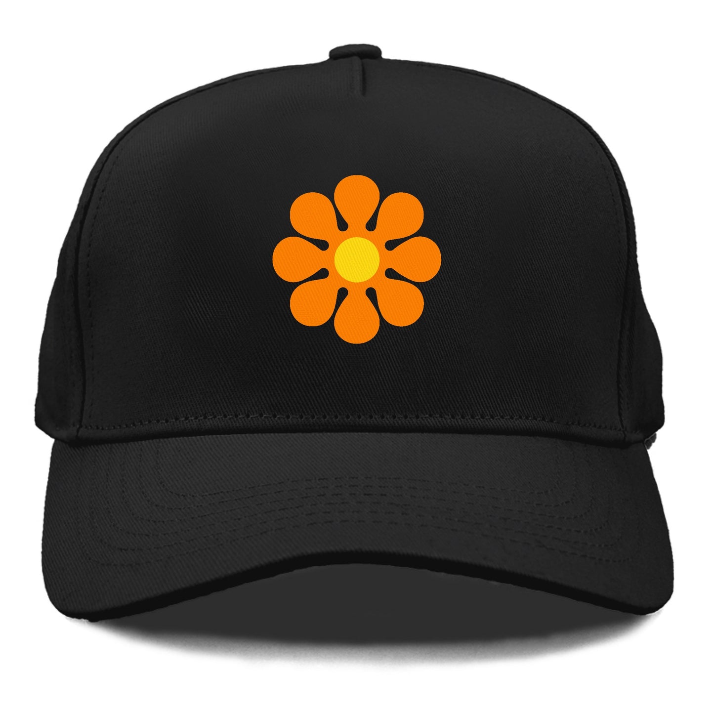 Retro 80s Flower Orange Hat