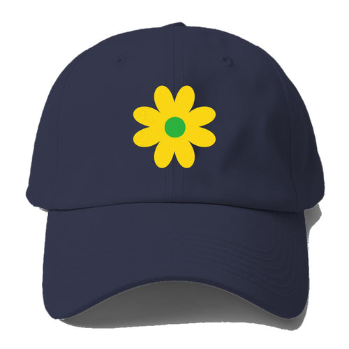 Retro 80s Flower Yellow Baseball Cap For Big Heads