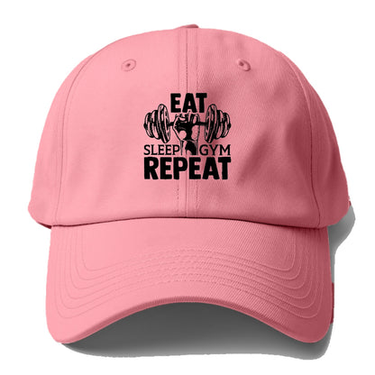 eat sleep gym repeat Hat