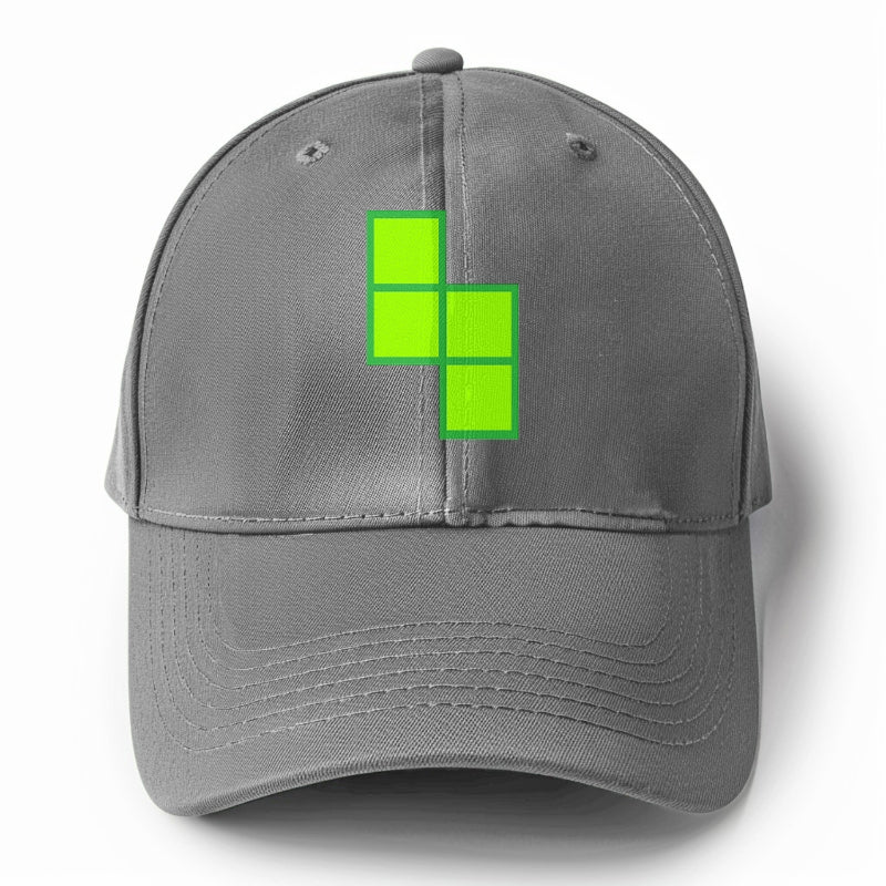 Retro 80s Tetris Blocks Green Hat