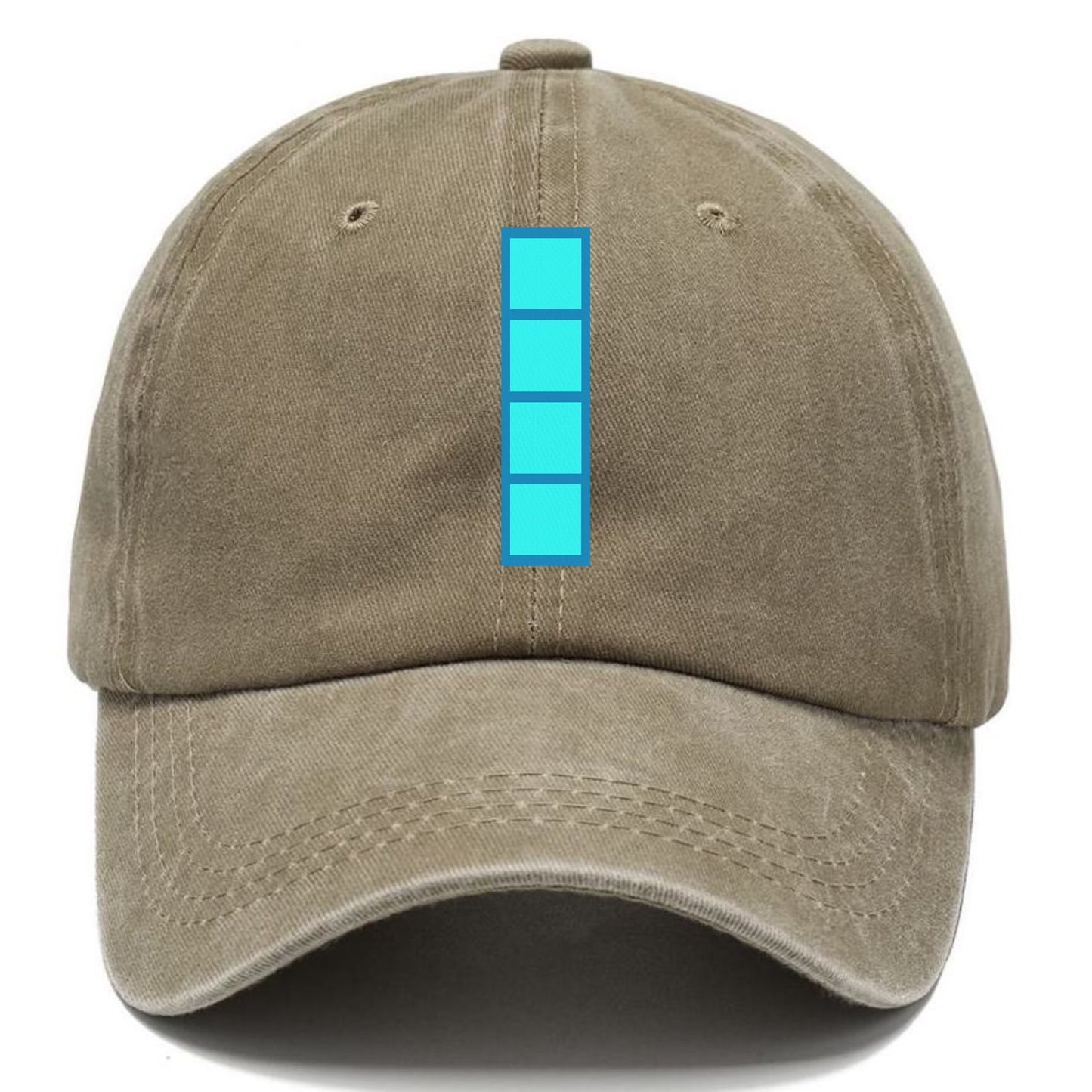 Retro 80s Tetris Blocks Blue Hat