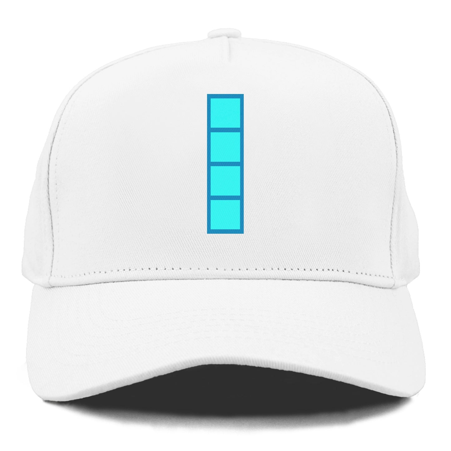 Retro 80s Tetris Blocks Blue Hat