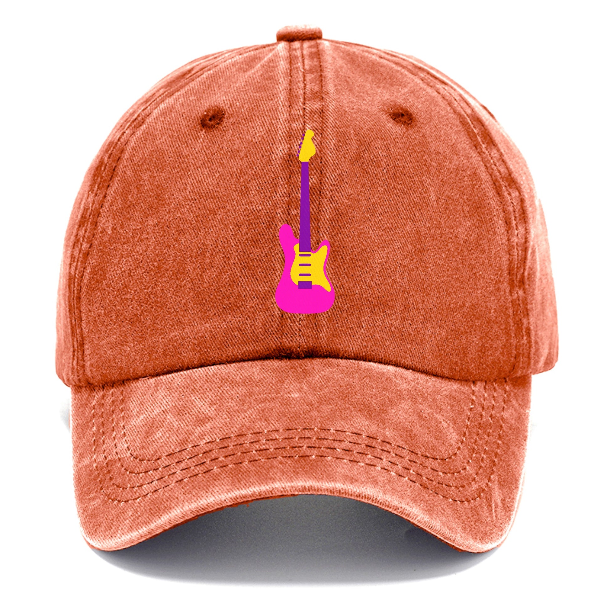 Retro 80s Guitar Pink Hat