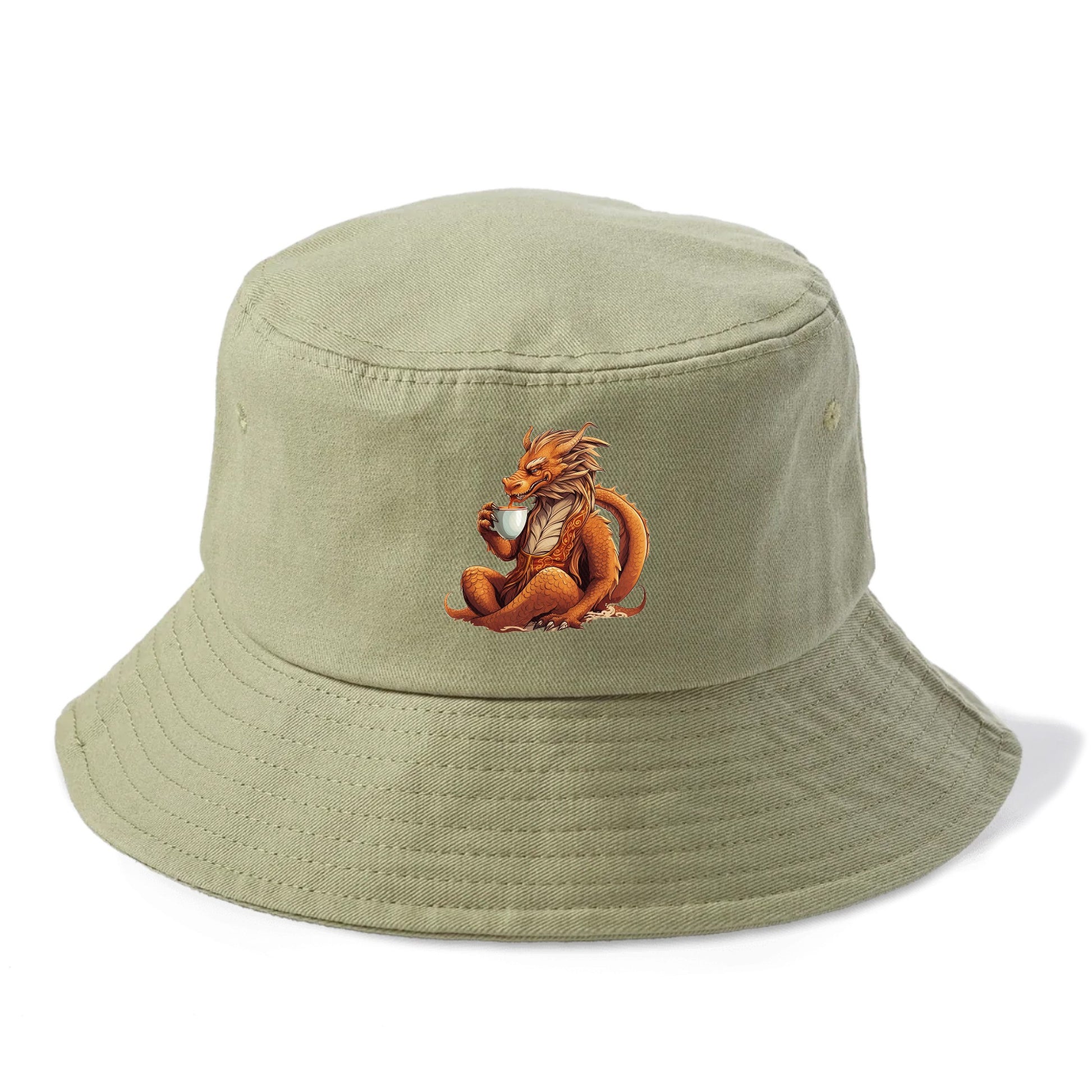 dragon drinking coffee Hat