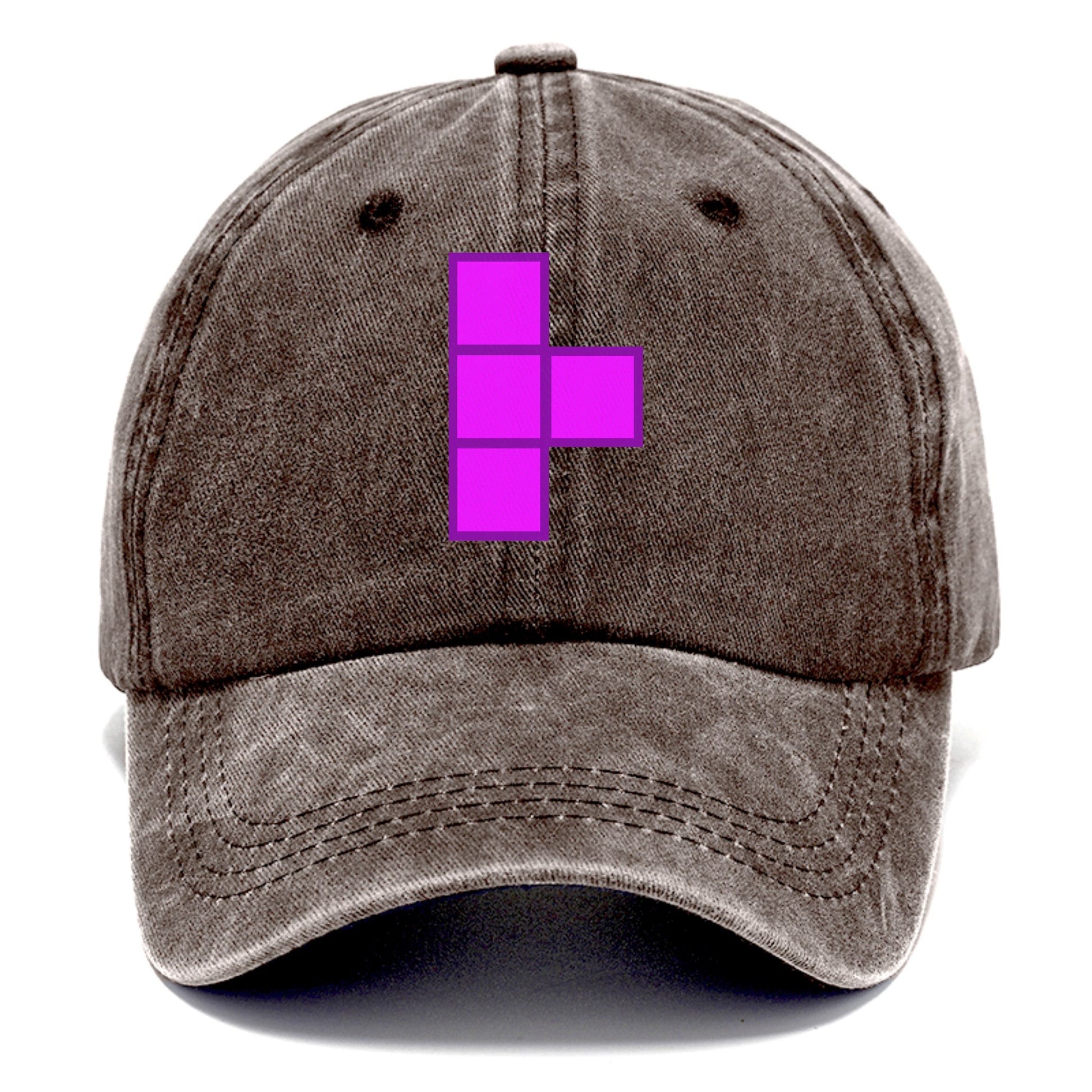 Retro 80s Tetris Blocks Purple Hat