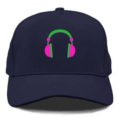 Retro 80s Headphones Pink Hat