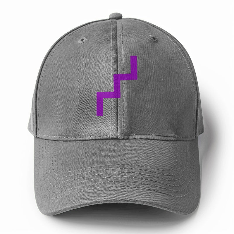 Retro 80s Zig Zag Purple Hat