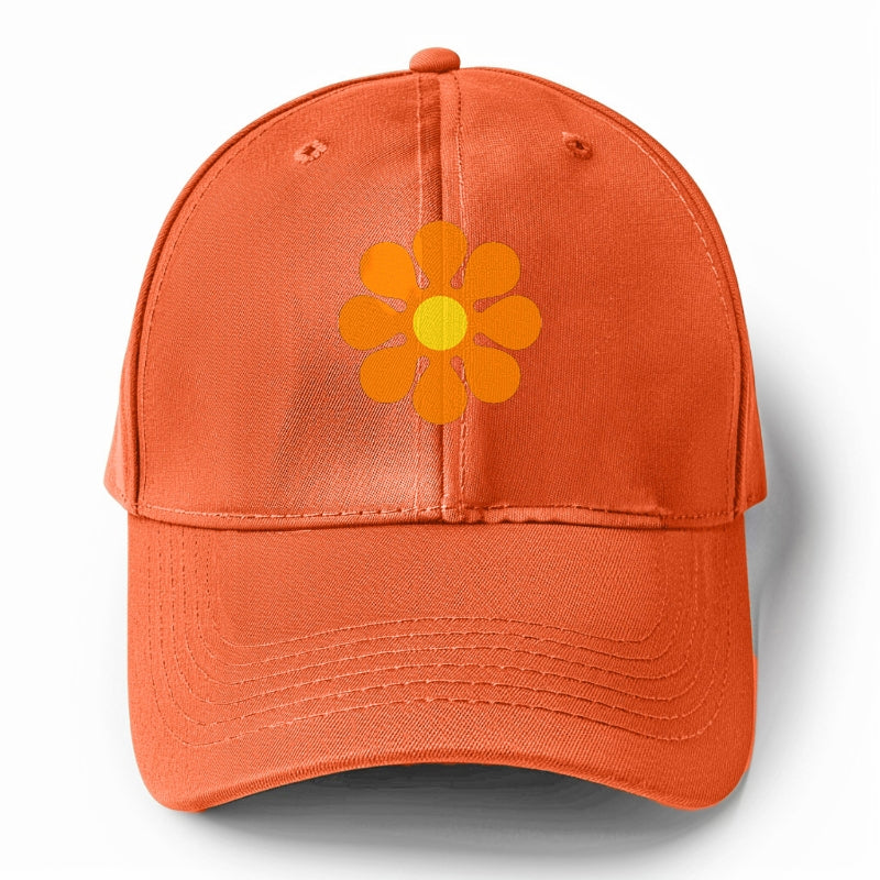 Retro 80s Flower Orange Hat