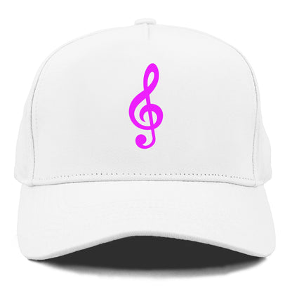 Retro 80s Music Note Purple Hat