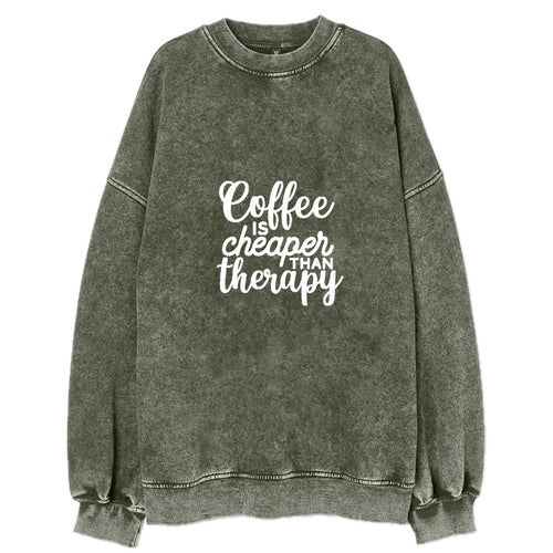 Caffeine Therapy: Start Your Day With A Cup Of Happiness Vintage Sweatshirt