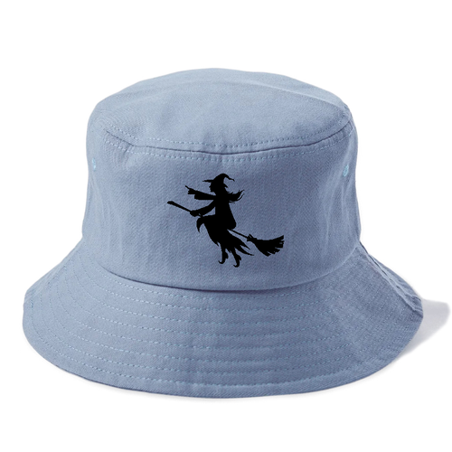 Witch On Broom 6 Bucket Hat