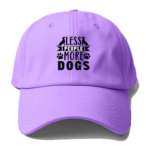 Less People More Dogs Baseball Cap For Big Heads