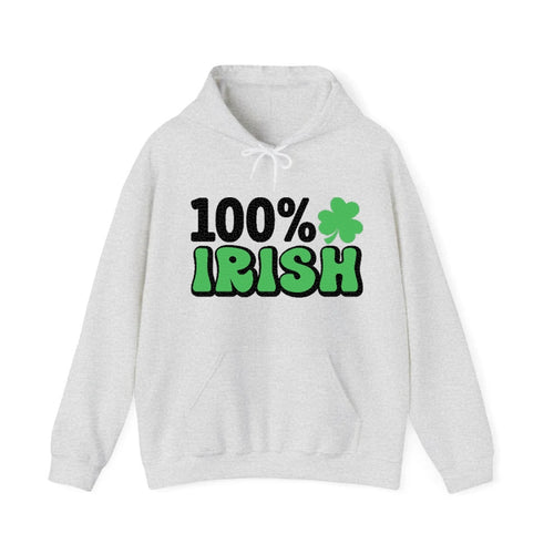100 Percent Irish Clover Hooded Sweatshirt