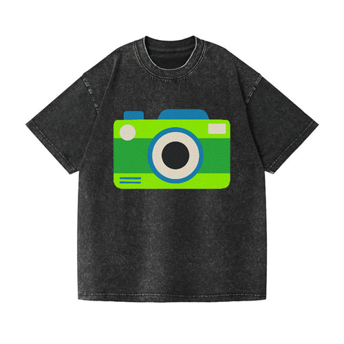 Retro 80s Camera Green Vintage T-shirt