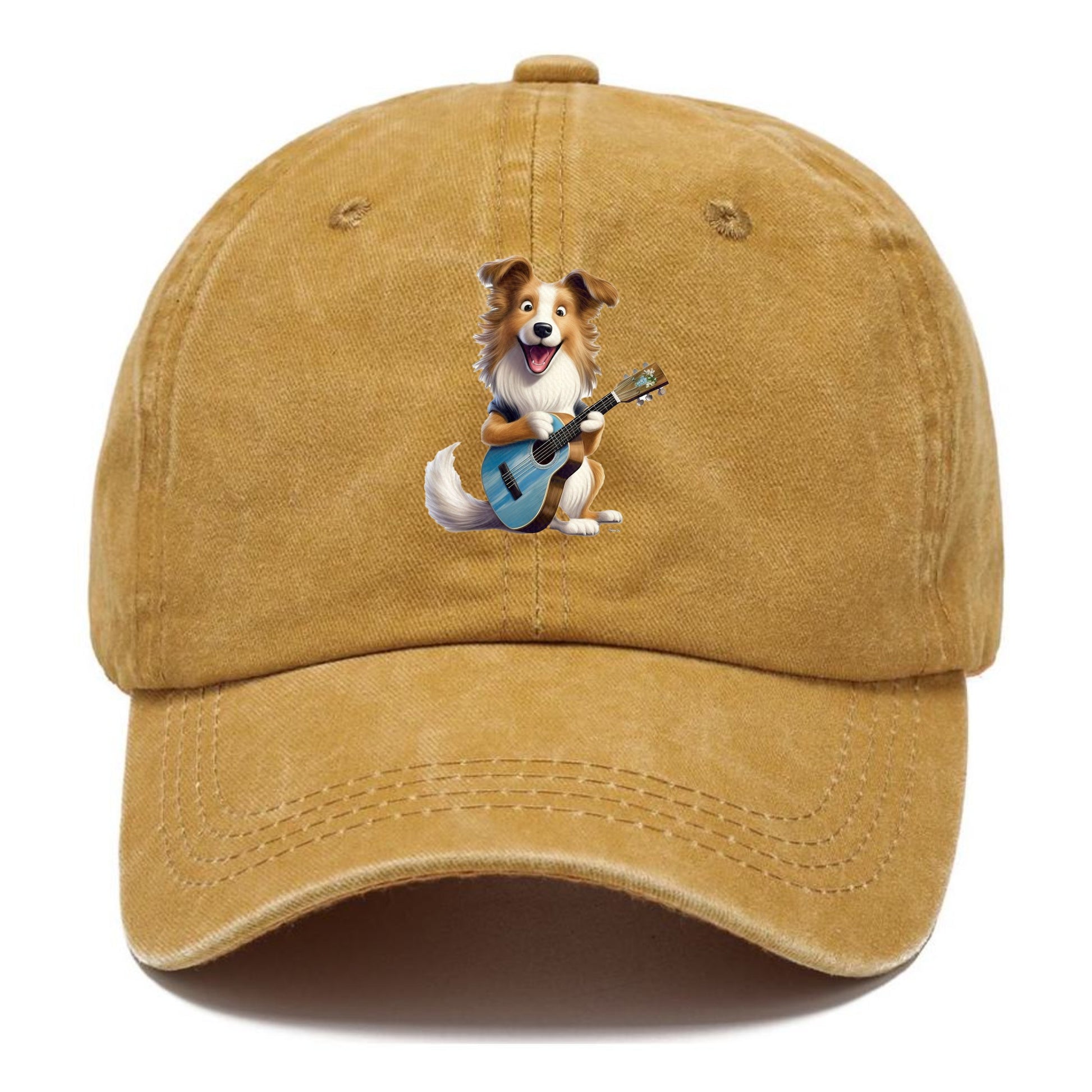 Shepherd Dog playing a guitar Hat