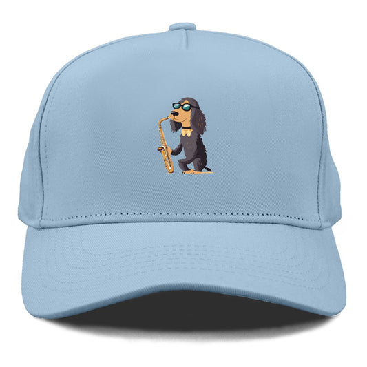 Dog Playing Saxophone Hat