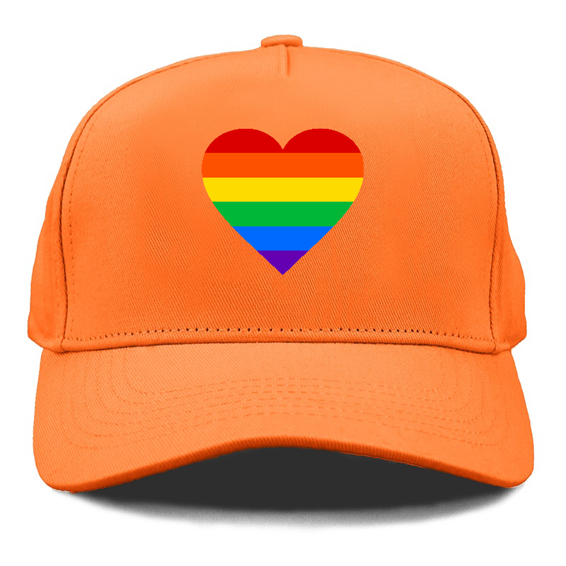 raindow heart Hat