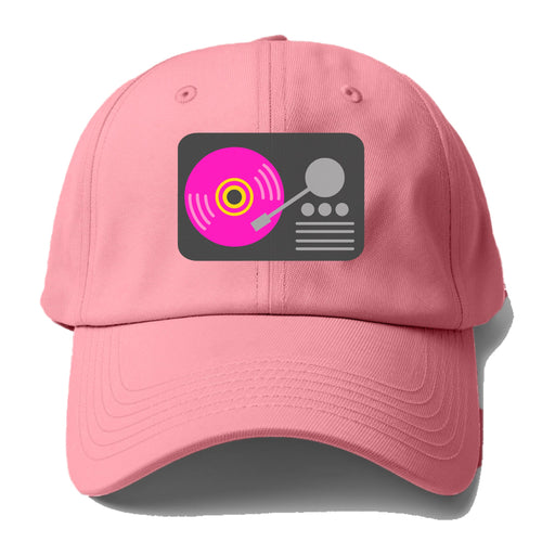 Retro 80s Turn Table Baseball Cap For Big Heads