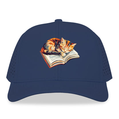 Cat Nap on Book Hat