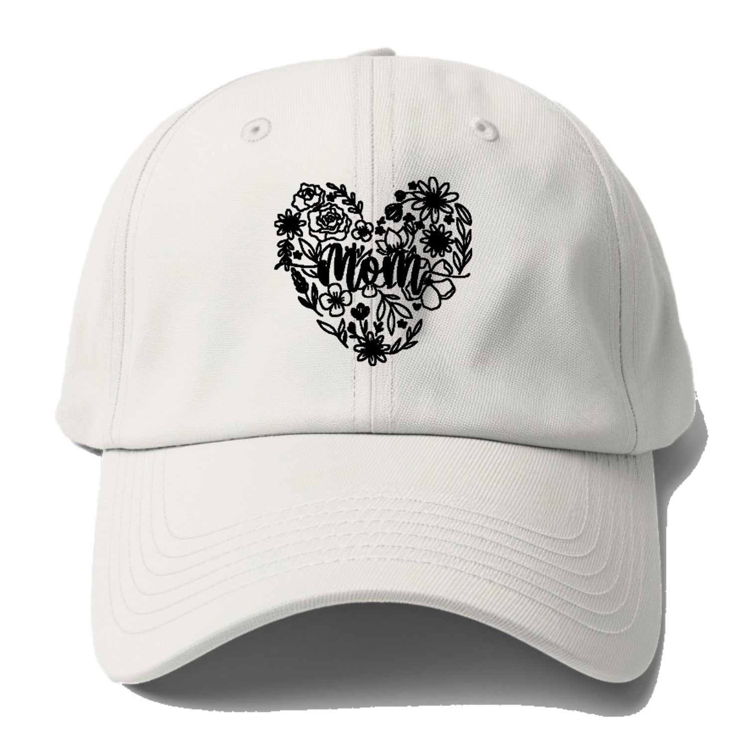 mom floral heart Hat