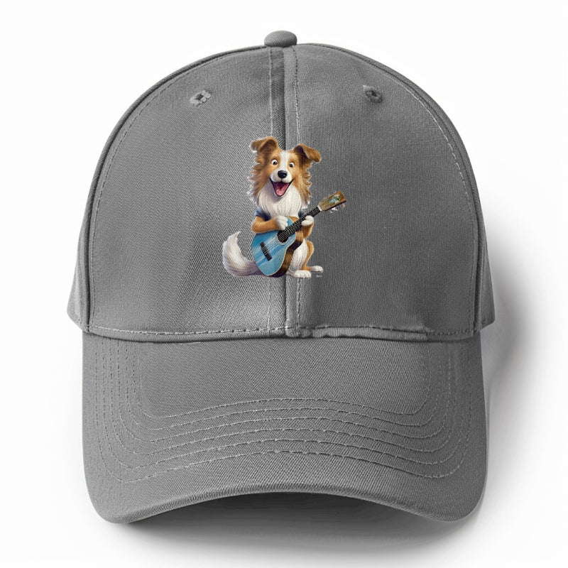 Shepherd Dog playing a guitar Hat