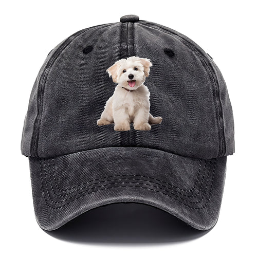 Adorable White Puppy Classic Cap