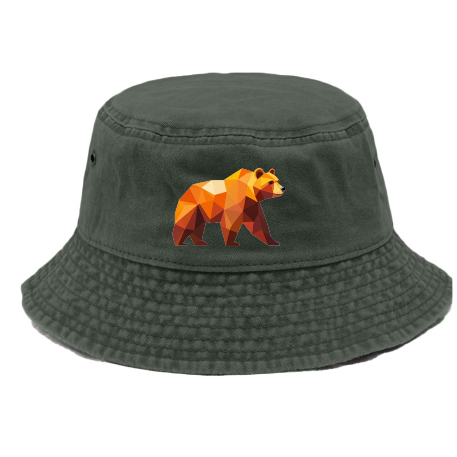 Geometric Bear on the Move Hat